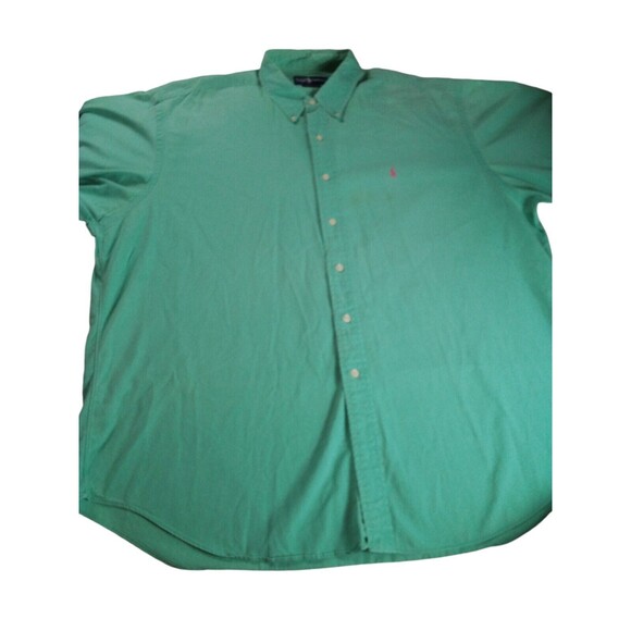Men's Ralph Lauren Pastel Green Button-up Shirt Size XXL‎ Small Spots - Picture 12 of 12